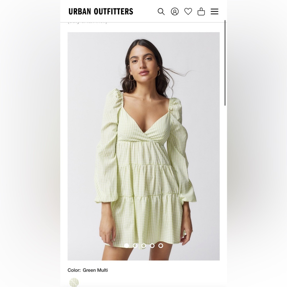 Daisy Street Gingham Tiered Mini Dress